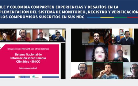Chile y Colombia comparten experiencias y desafíos en la implementación del sistema de monitoreo, registro y verificación de los compromisos suscritos en sus NDC