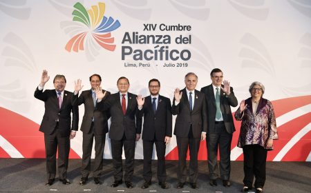 Ministros de Relaciones Exteriores y de Comercio Exterior de Chile, Colombia, México y Perú se reúnen en Lima para participar en la XIV Cumbre de la Alianza del Pacífico